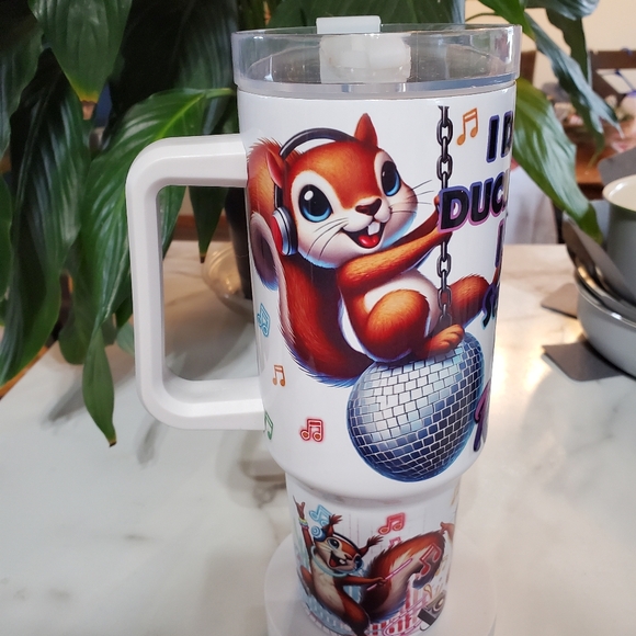 Squirrels at a RAVE 40oz Traveler Tumbler 💜sale - Picture 12 of 17